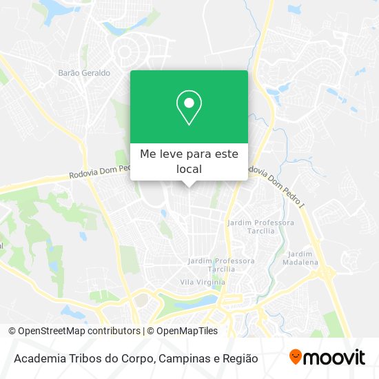 Academia Tribos do Corpo mapa