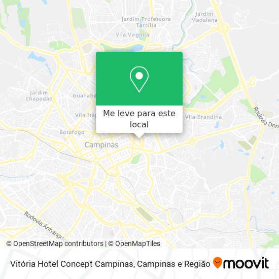 Vitória Hotel Concept Campinas mapa