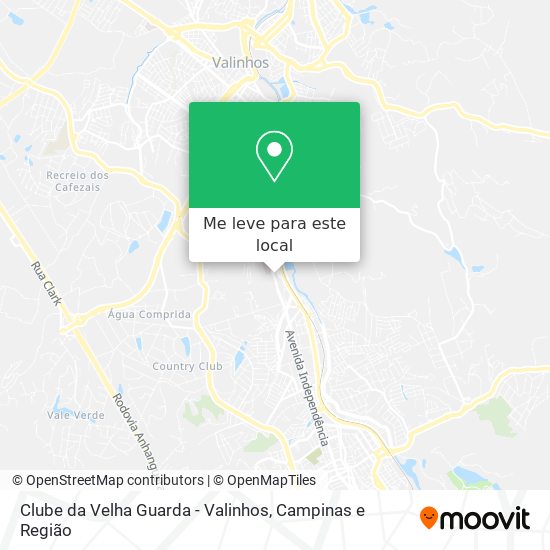 Clube da Velha Guarda - Valinhos mapa