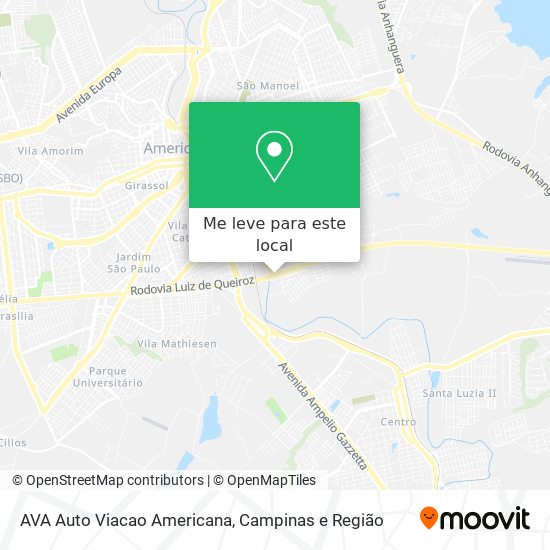 AVA Auto Viacao Americana mapa