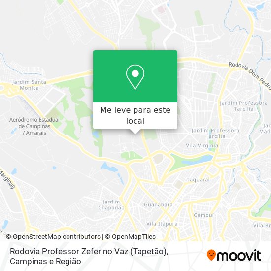 Rodovia Professor Zeferino Vaz (Tapetão) mapa