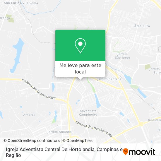 Igreja Adventista Central De Hortolandia mapa