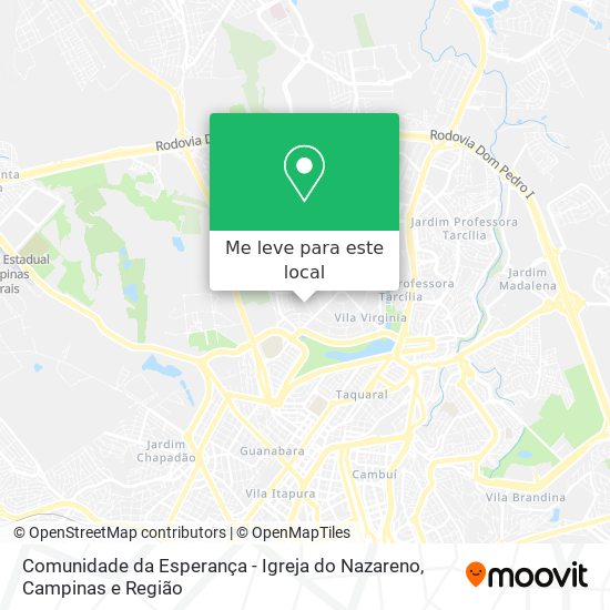 Comunidade da Esperança - Igreja do Nazareno mapa