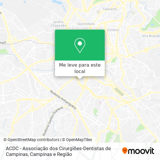 ACDC - Associação dos Cirurgiões-Dentistas de Campinas mapa