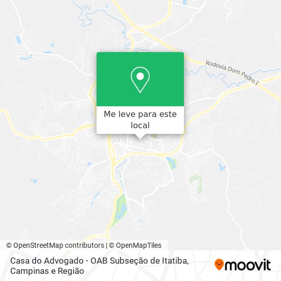 Casa do Advogado - OAB Subseção de Itatiba mapa