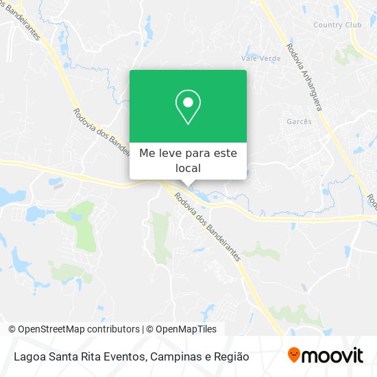 Lagoa Santa Rita Eventos mapa