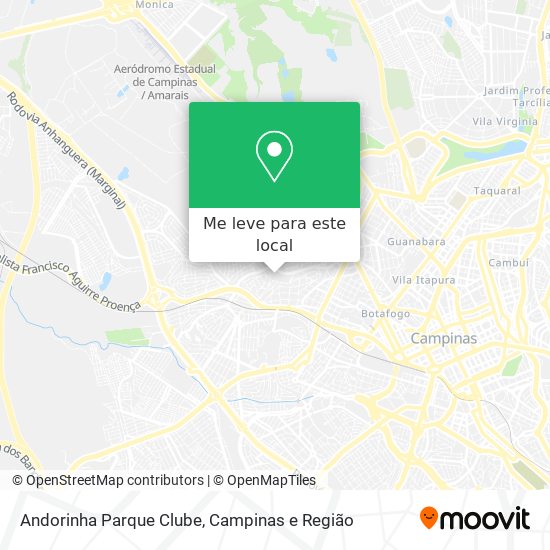 Andorinha Parque Clube mapa