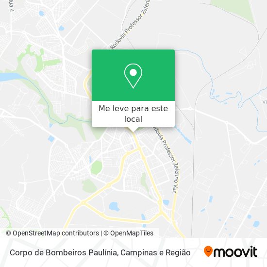 Corpo de Bombeiros Paulínia mapa