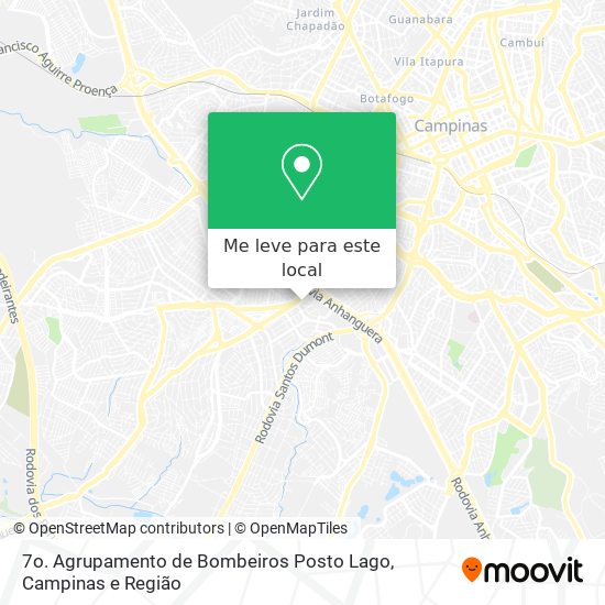 7o. Agrupamento de Bombeiros Posto Lago mapa