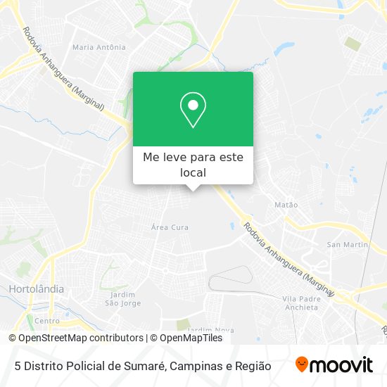 5 Distrito Policial de Sumaré mapa