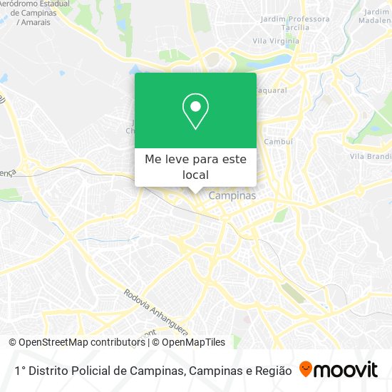 1° Distrito Policial de Campinas mapa