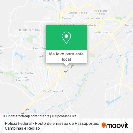 Polícia Federal - Posto de emissão de Passaportes mapa