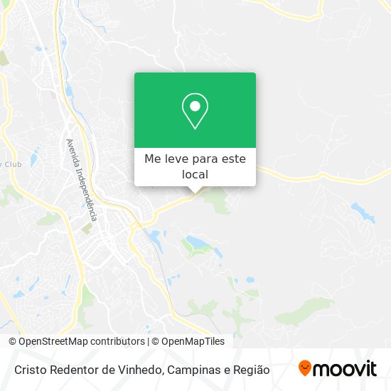 Cristo Redentor de Vinhedo mapa