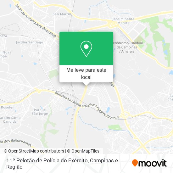 11º Pelotão de Polícia do Exército mapa