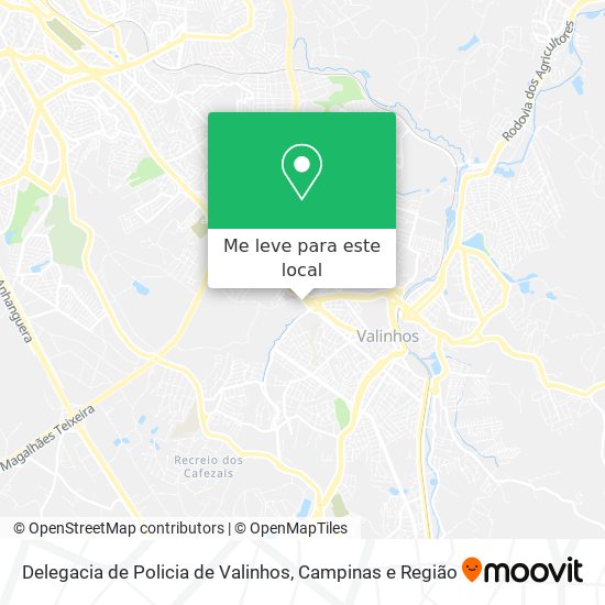 Delegacia de Policia de Valinhos mapa