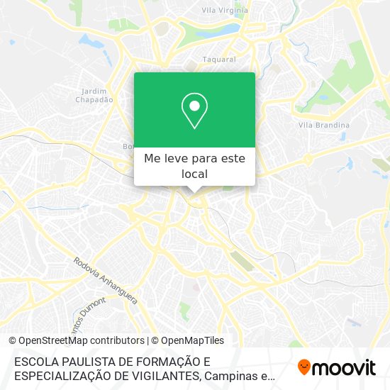 ESCOLA PAULISTA DE FORMAÇÃO E ESPECIALIZAÇÃO DE VIGILANTES mapa