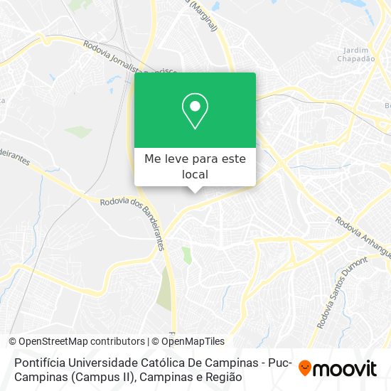 Pontifícia Universidade Católica De Campinas - Puc-Campinas (Campus II) mapa