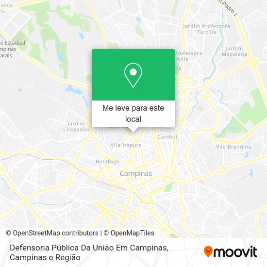 Defensoria Pública Da União Em Campinas mapa