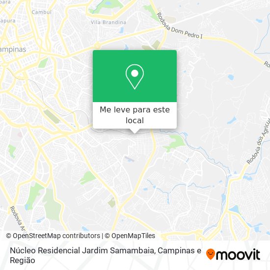 Núcleo Residencial Jardim Samambaia mapa
