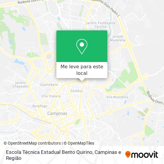 Escola Técnica Estadual Bento Quirino mapa