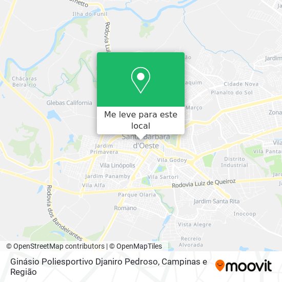 Ginásio Poliesportivo Djaniro Pedroso mapa