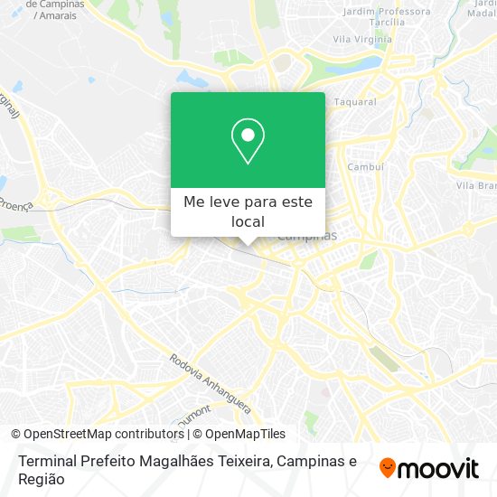 Terminal Prefeito Magalhães Teixeira mapa