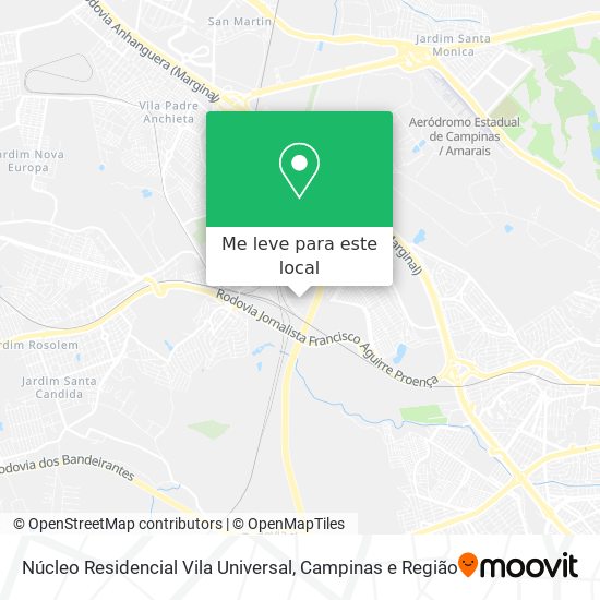 Núcleo Residencial Vila Universal mapa