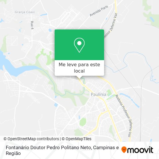 Fontanário Doutor Pedro Politano Neto mapa