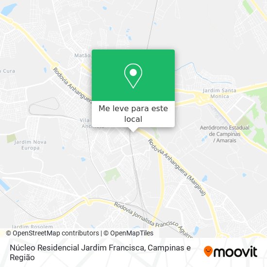 Núcleo Residencial Jardim Francisca mapa