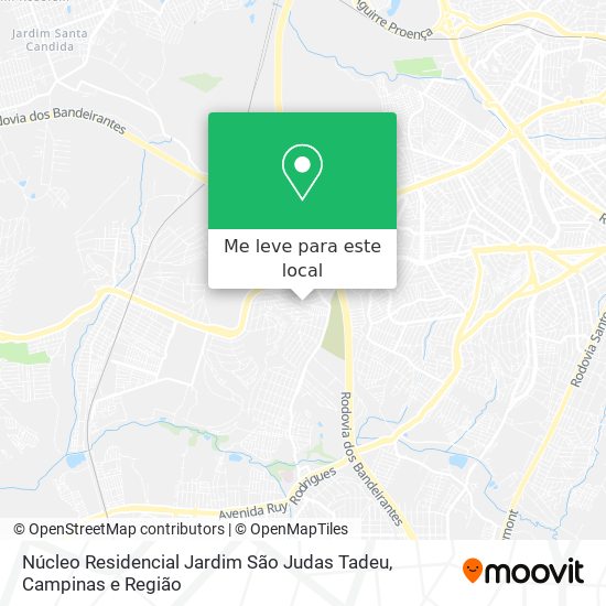 Núcleo Residencial Jardim São Judas Tadeu mapa