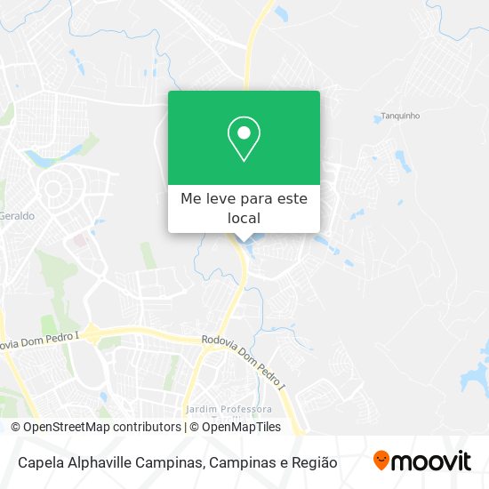 Capela Alphaville Campinas mapa