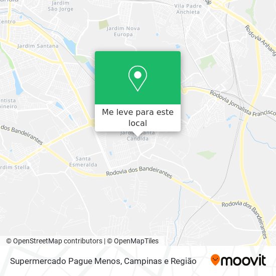 Supermercado Pague Menos mapa