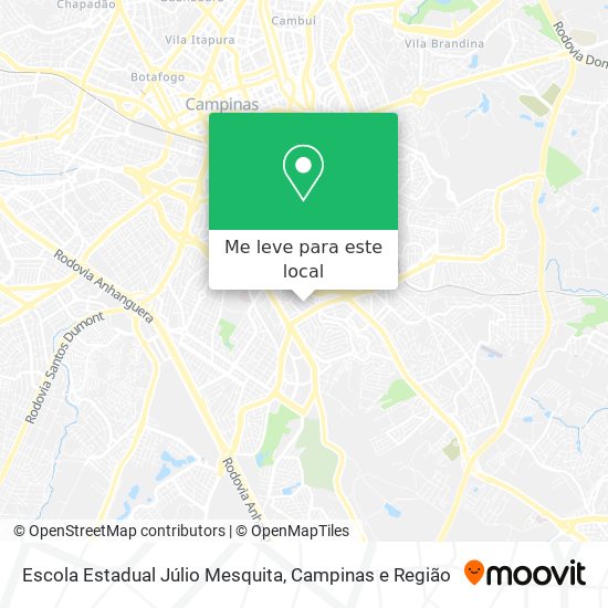 Escola Estadual Júlio Mesquita mapa