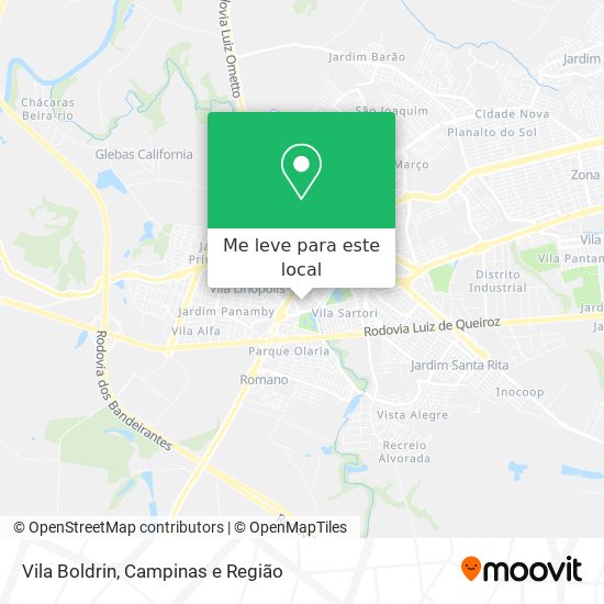 Vila Boldrin mapa
