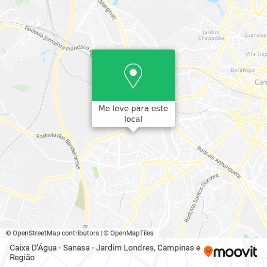 Caixa D'Água - Sanasa - Jardim Londres mapa