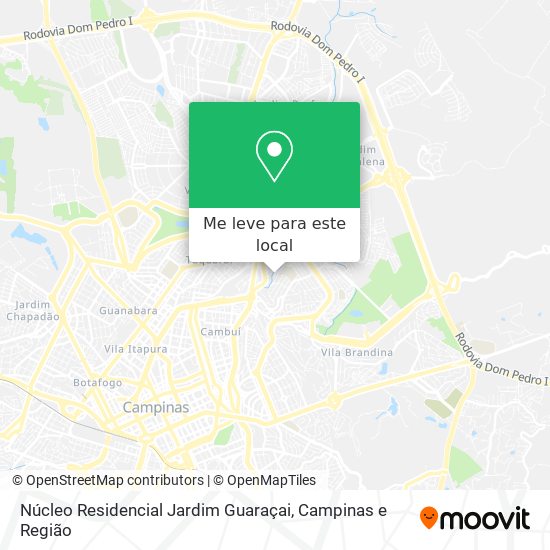 Núcleo Residencial Jardim Guaraçai mapa