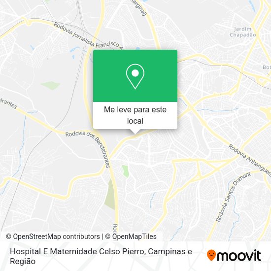 Hospital E Maternidade Celso Pierro mapa