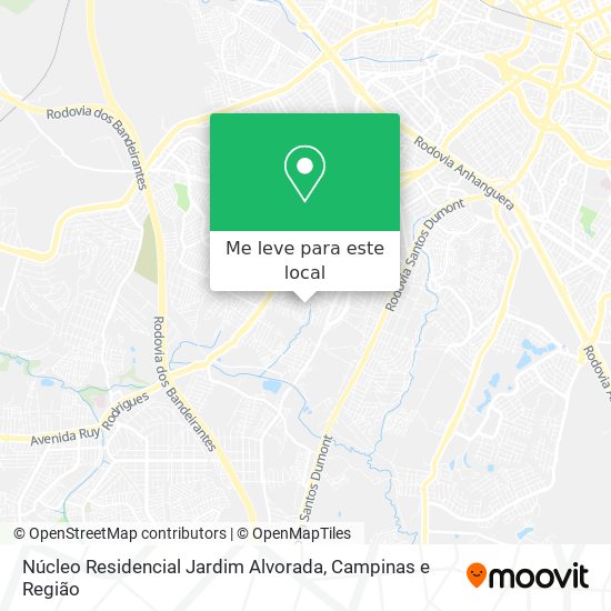 Núcleo Residencial Jardim Alvorada mapa