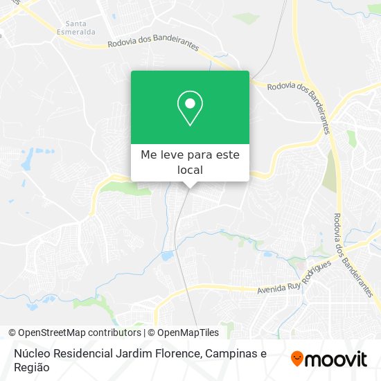Núcleo Residencial Jardim Florence mapa