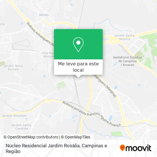 Núcleo Residencial Jardim Rosália mapa