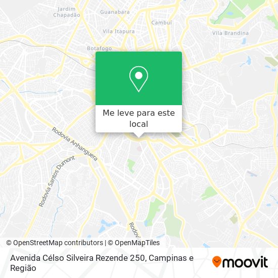 Avenida Célso Silveira Rezende 250 mapa