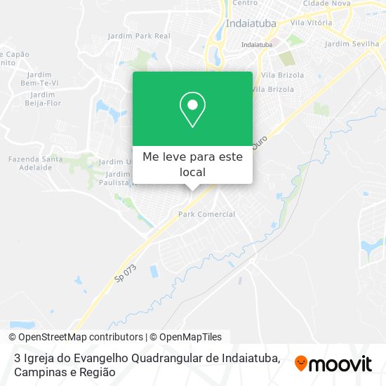 3 Igreja do Evangelho Quadrangular de Indaiatuba mapa