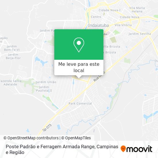 Poste Padrão e Ferragem Armada Range mapa