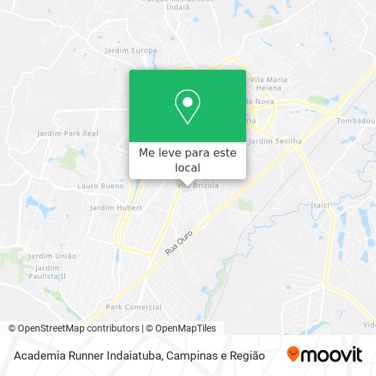 Academia Runner Indaiatuba mapa