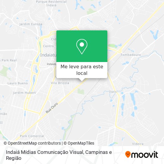 Indaiá Mídias Comunicação Visual mapa