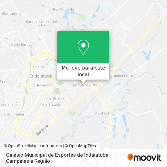 Ginásio Municipal de Esportes de Indaiatuba mapa