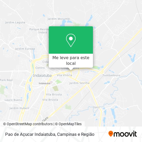 Pao de Açucar Indaiatuba mapa