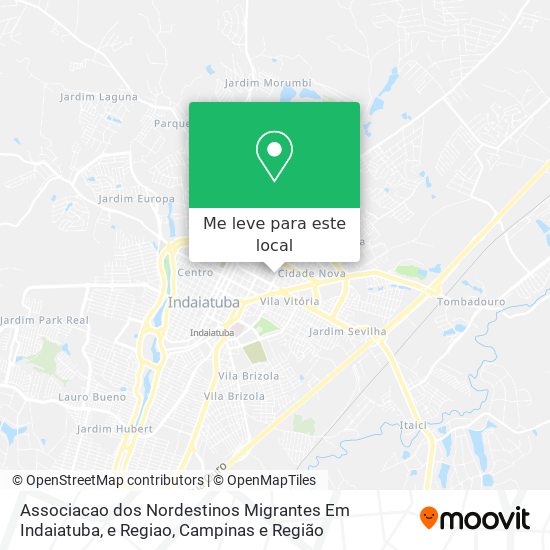 Associacao dos Nordestinos Migrantes Em Indaiatuba, e Regiao mapa