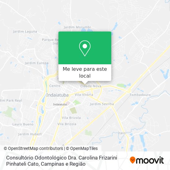 Consultório Odontológico Dra. Carolina Frizarini Pinhateli Cato mapa