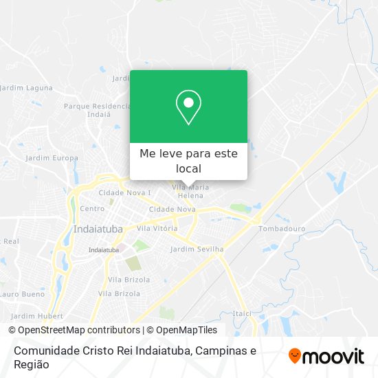 Comunidade Cristo Rei Indaiatuba mapa